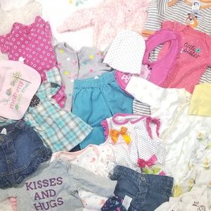 Bundle of baby girl clothes. NB- 3M